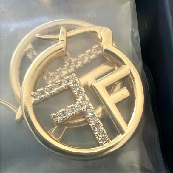 Elegant Gold Luxury inspired Hoop Earrings - Picture 4 of 5